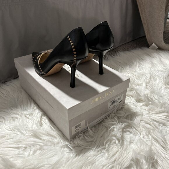 Jimmy Choo London Shoes Kory Camel Kid Leather Pump - Picture 7 of 10